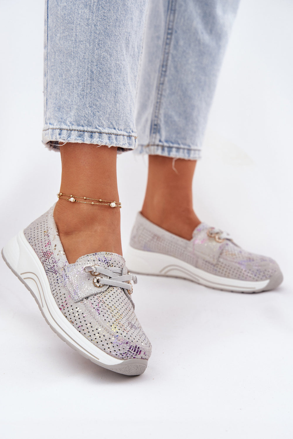 Step In Style Artiker Grey Suede Platform Shoes