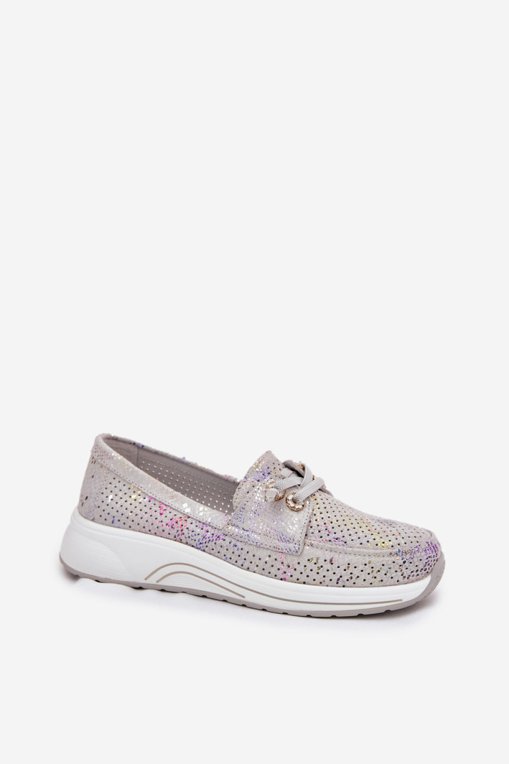 Step In Style Artiker Grey Suede Platform Shoes - view 2