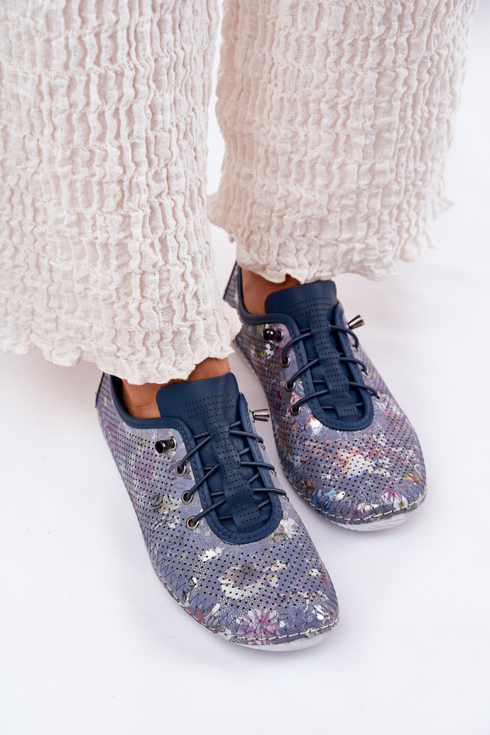 Step In Style Artiker Blue Lace Up Shoes - view 3