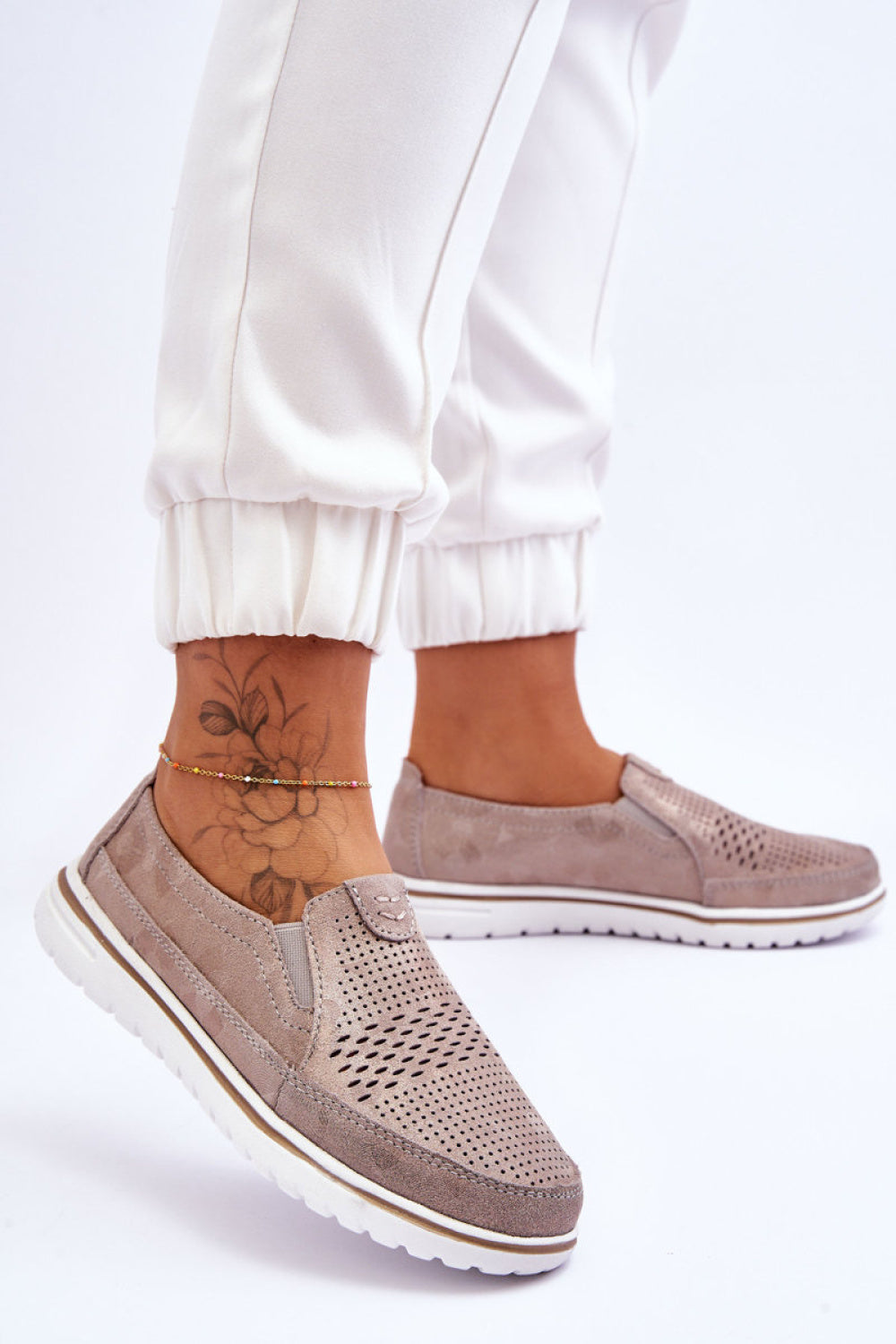 Step In Style Inez Gold Leather Platform Shoes - view 3