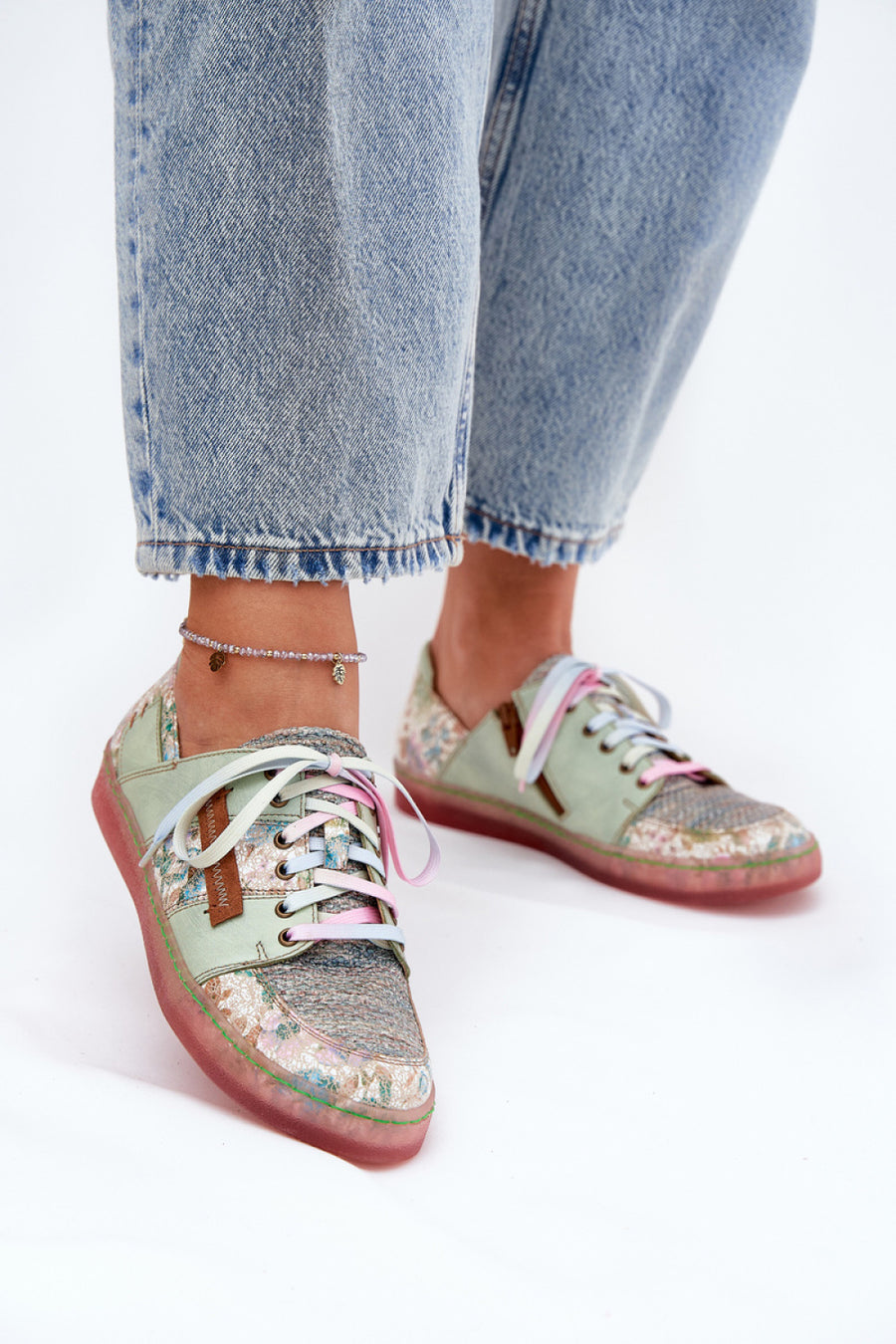 Step In Style Maciejka Light Green Leather Shoes
