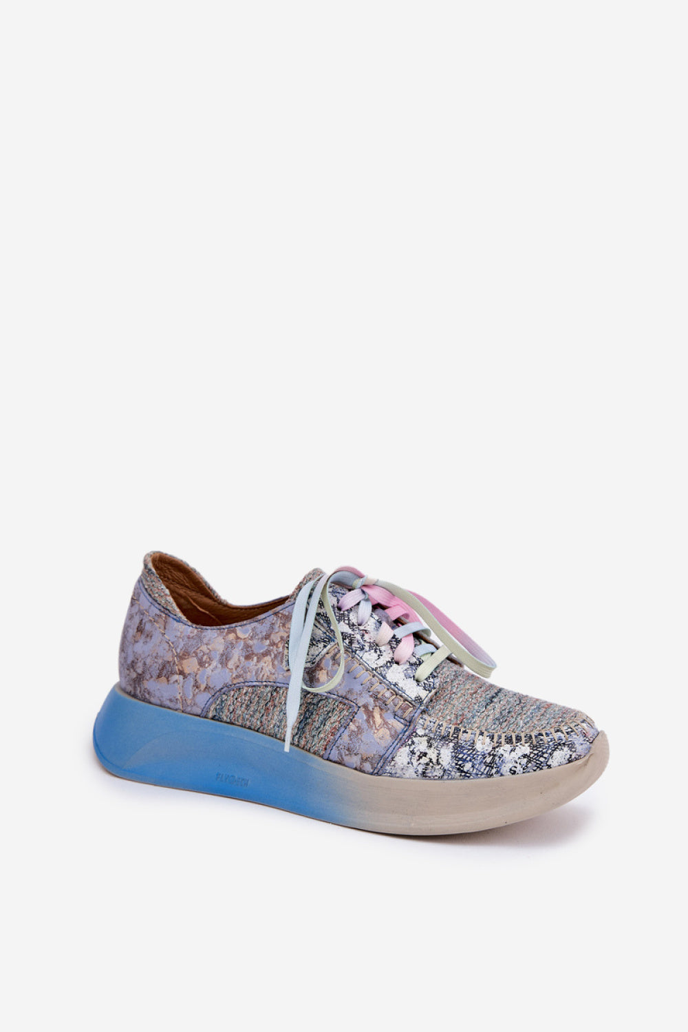 Step In Style Maciejka Blue Leather Platform Shoes - view 2