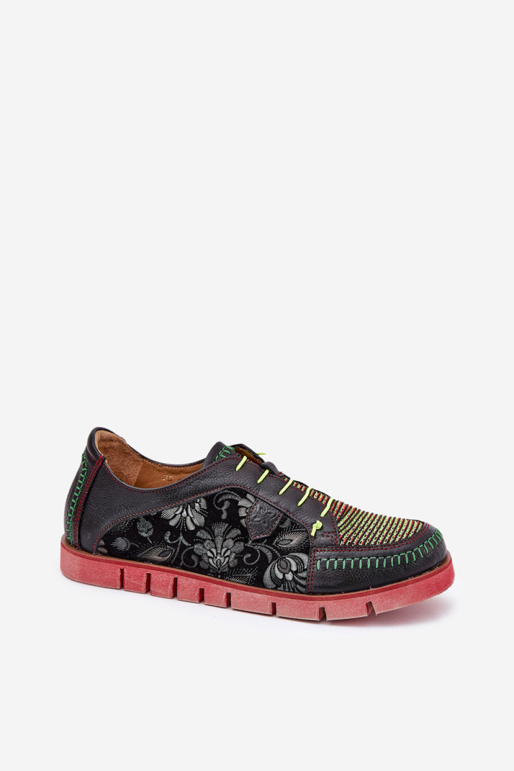 Step In Style Maciejka Black Leather Lace Up Shoes - view 2