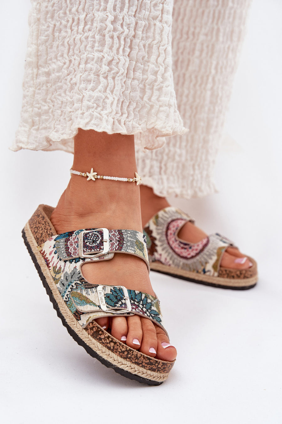 Step In Style Lee Cooper Multicolour Platform Flip Flops