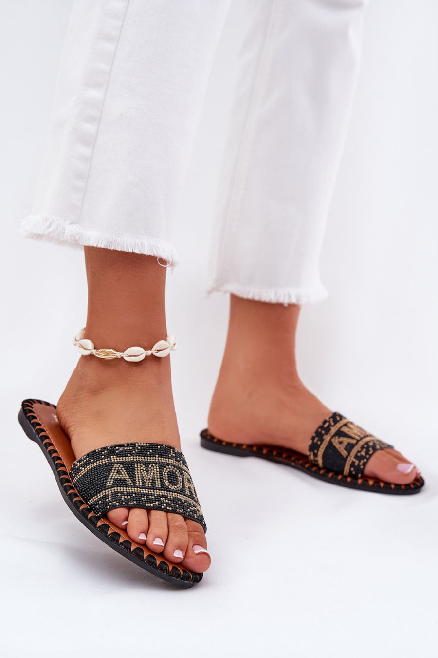 Step In Style Dorfedi Black Flip Flops