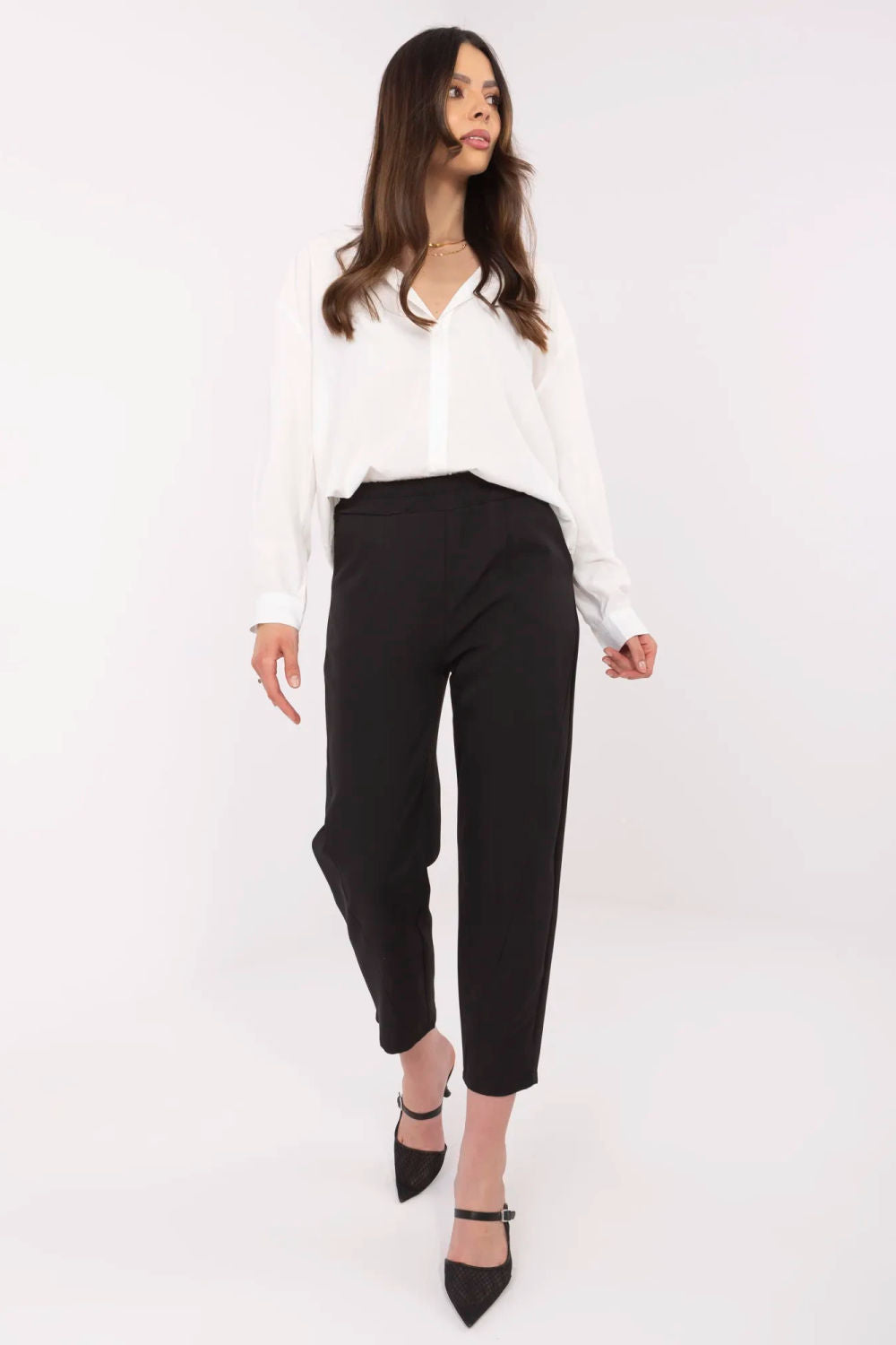 Och Bella Black High Waisted Trousers