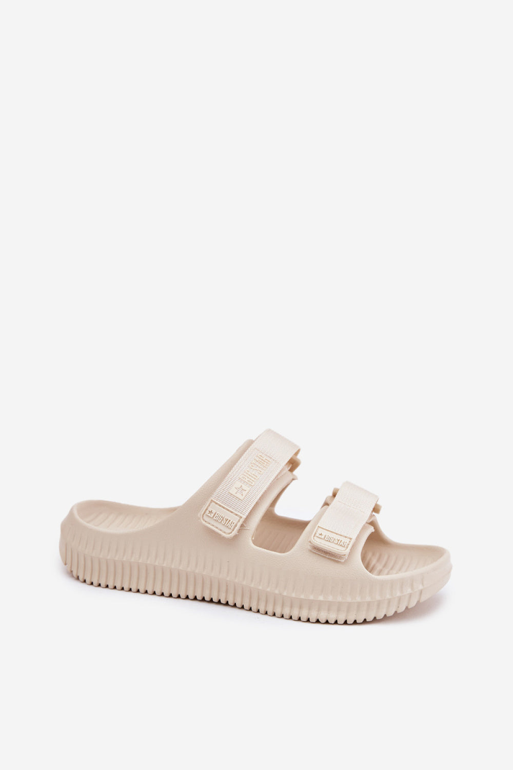 Step In Style Beige Flip Flops with Touch Fastening - view 2