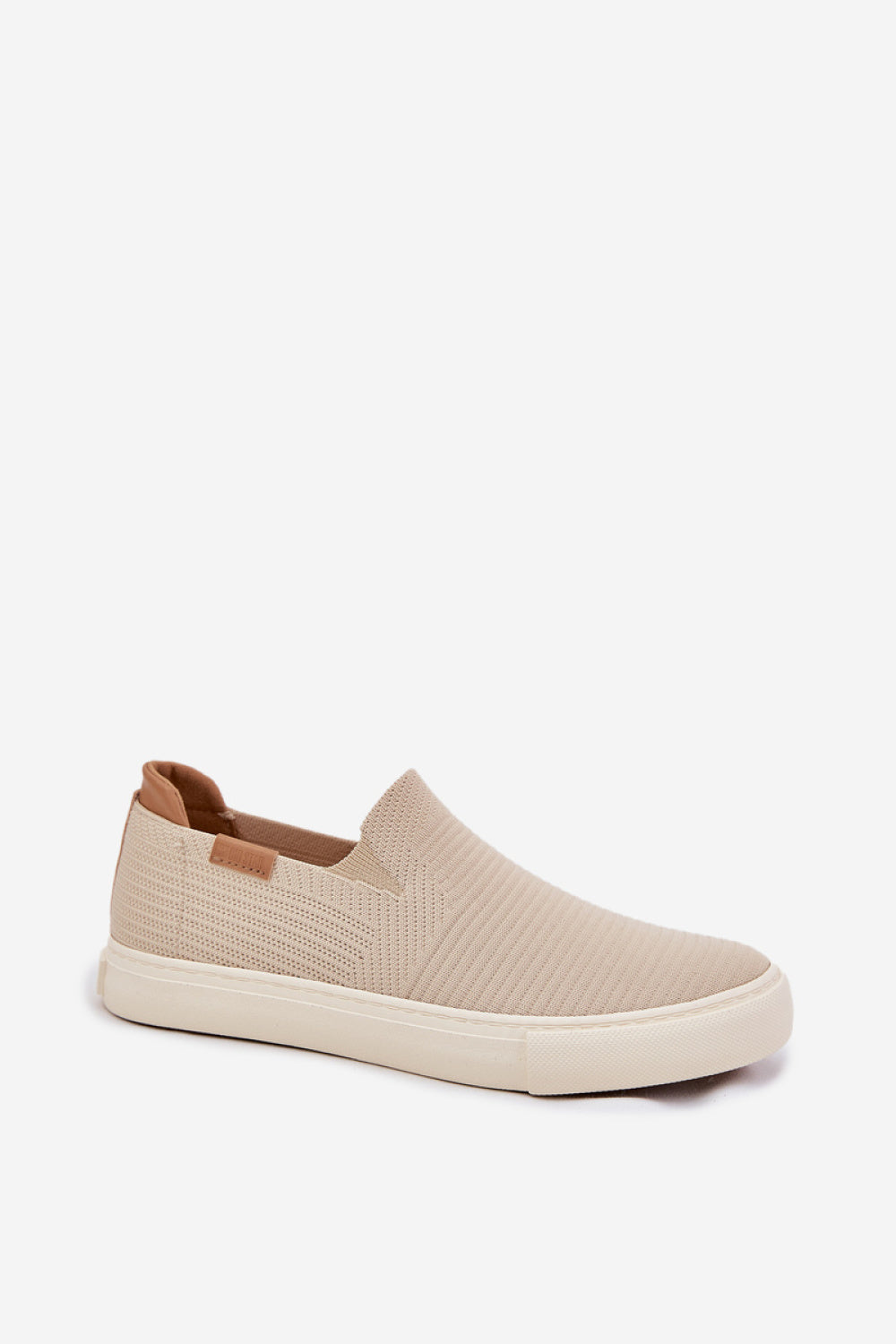 Step In Style Beige Trainers with Round Toe - view 2