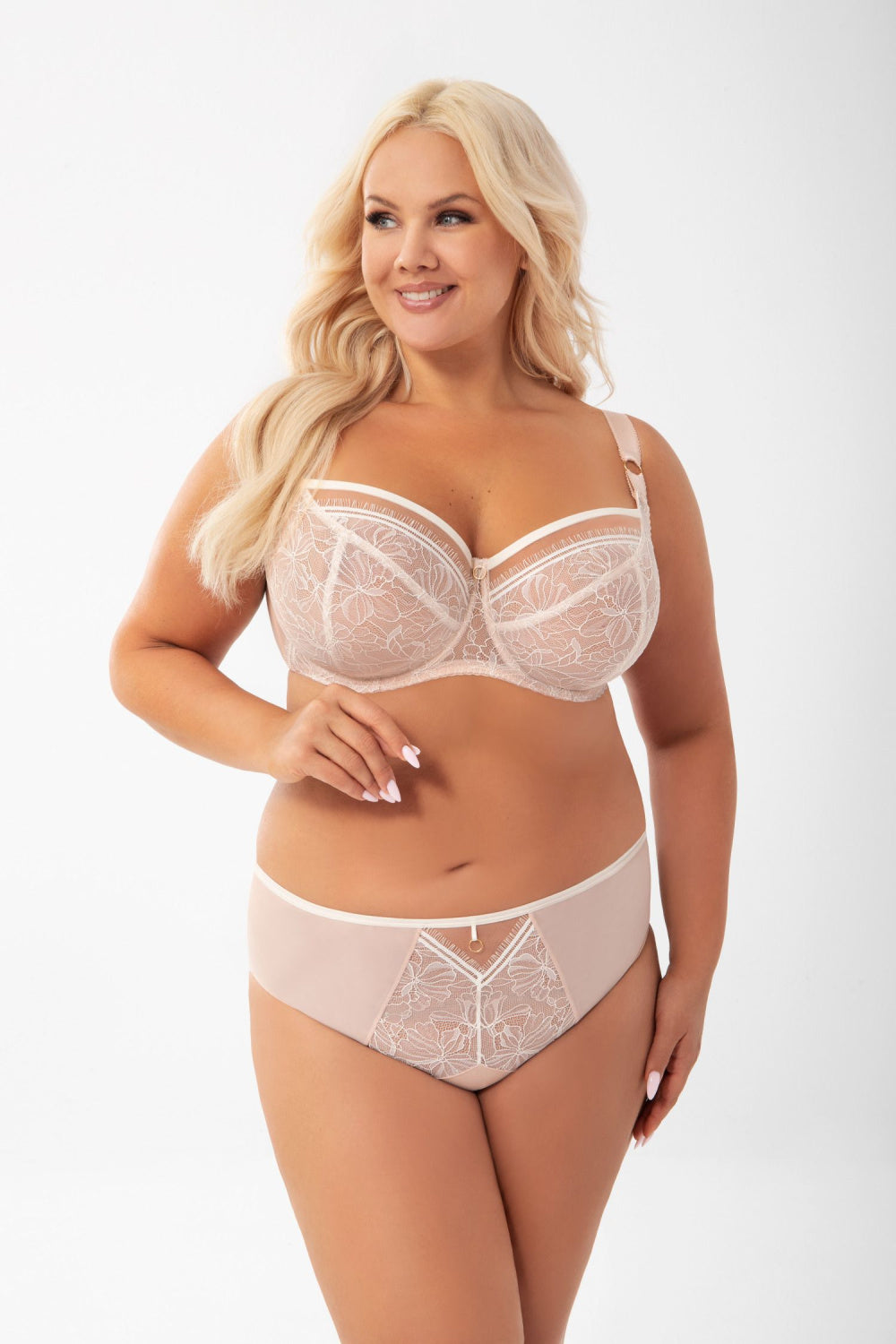 Gorsenia Lingerie Mirella Beige Lace High Waisted Knickers - view 2
