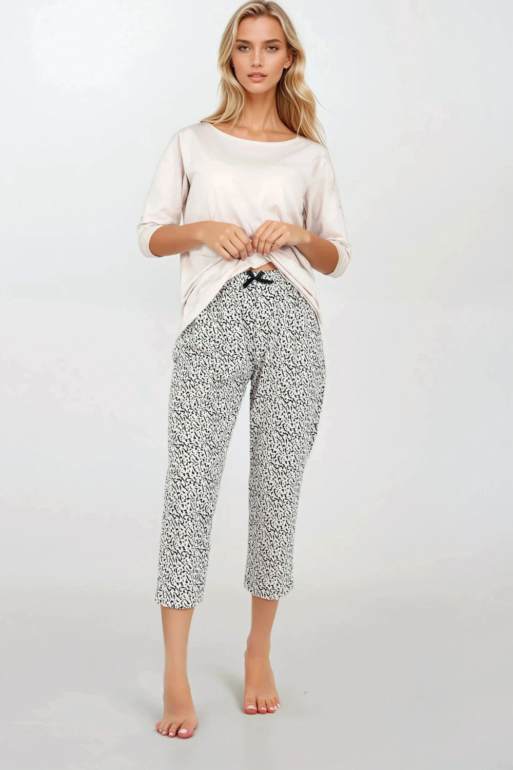Momenti Per Me Your Emotions Beige Lace Pyjamas