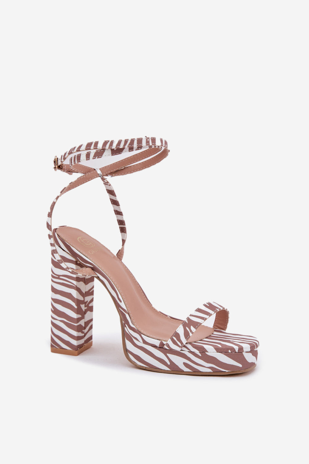 Step In Style Fevenne Zebra Print Platform Heeled Sandals - view 2