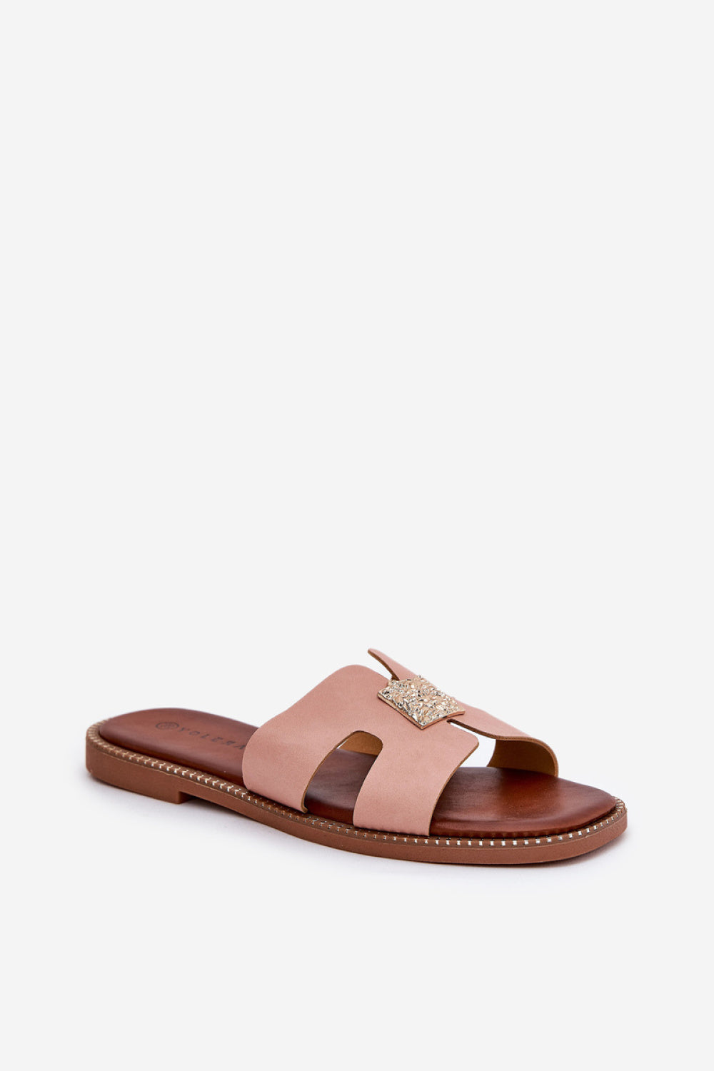 Step In Style Bohalis Pink Faux Leather Flat Flip Flops - view 2
