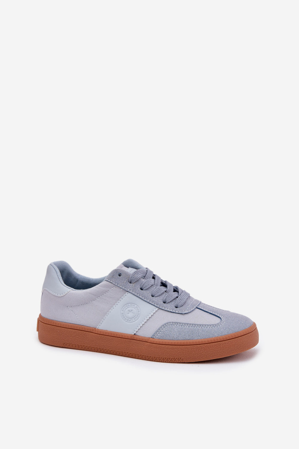 Step In Style Blue Faux Suede Trainers - view 2