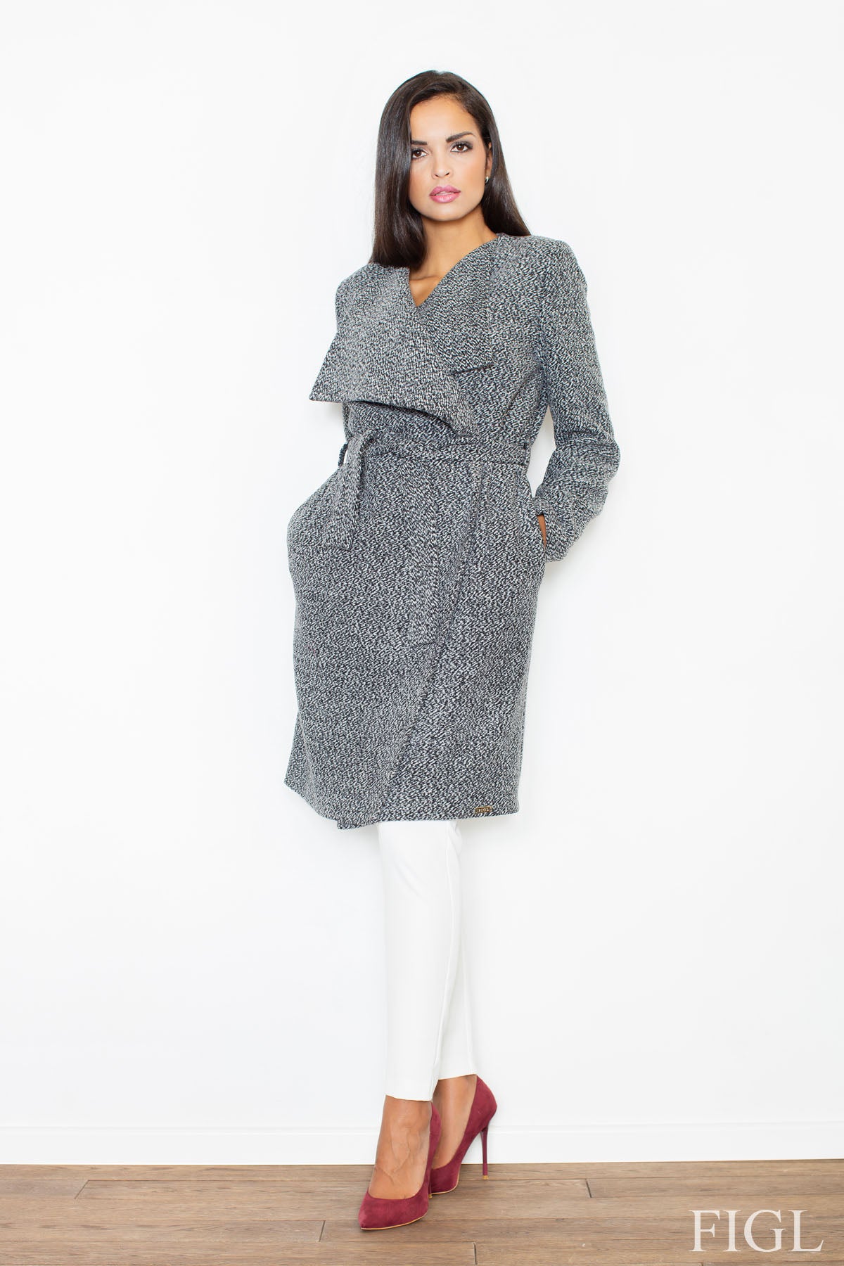 Figl Grey Oversized Coat