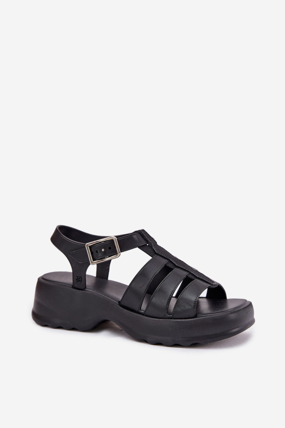 Step In Style Zaxy Black Sandals with Buckle - view 2
