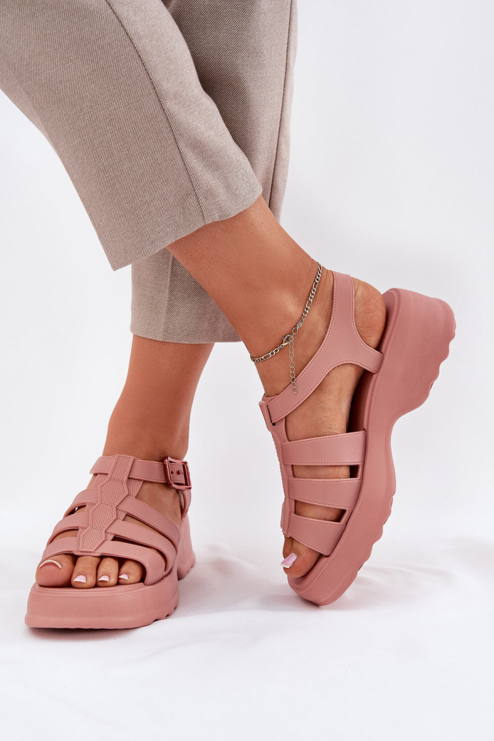 Step In Style Zaxy Pink Sandals - view 3