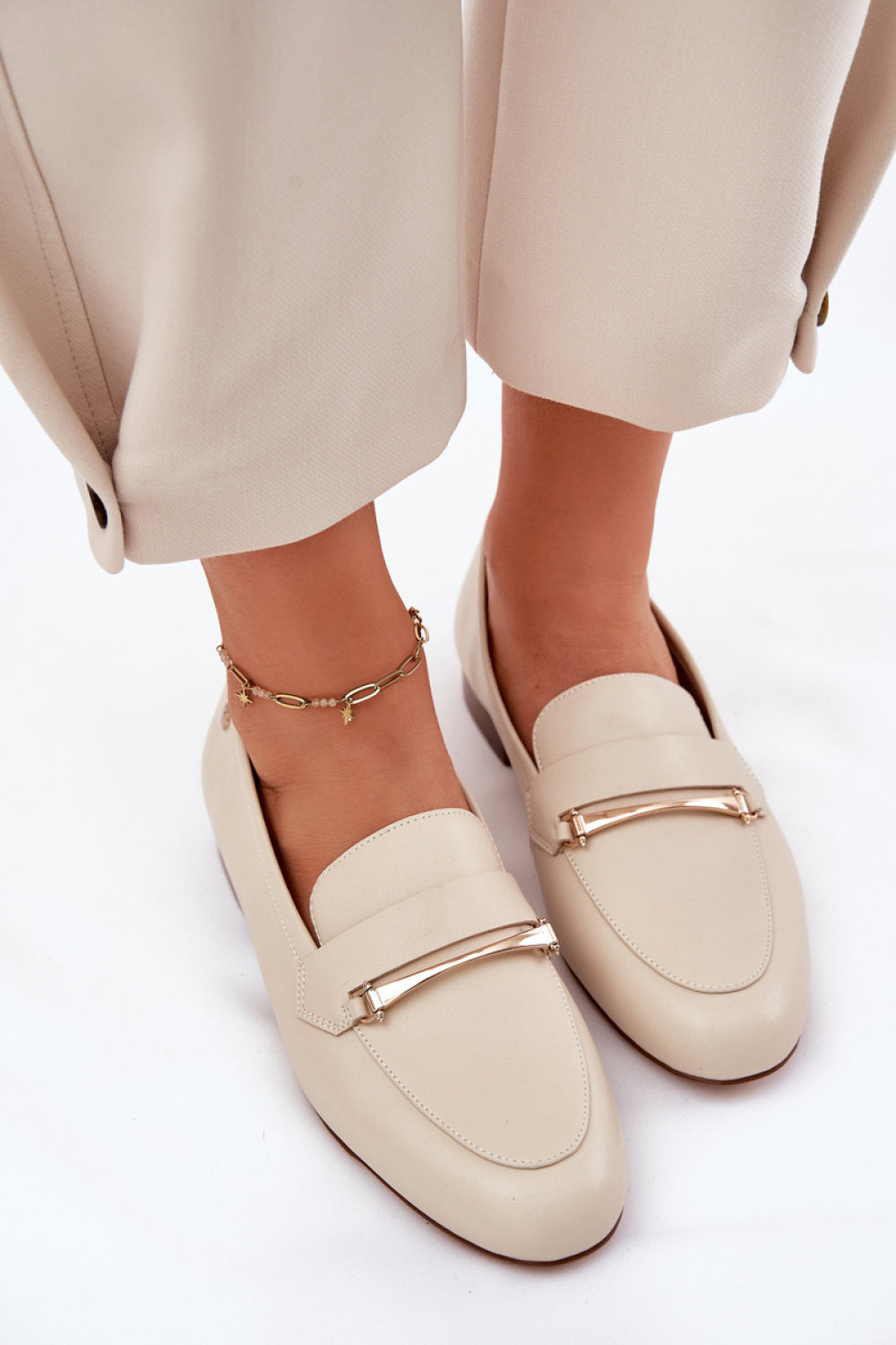 Step In Style Maciejka Beige Leather Moccasins - view 3