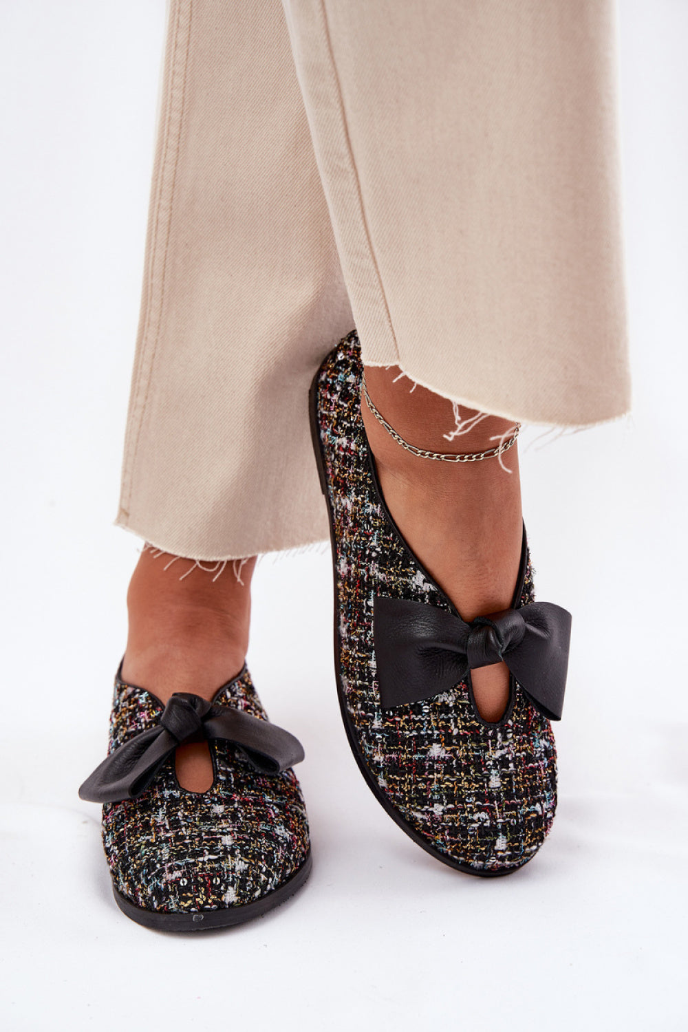 Step In Style Laura Messi Black Leather Ballet Flats - view 3