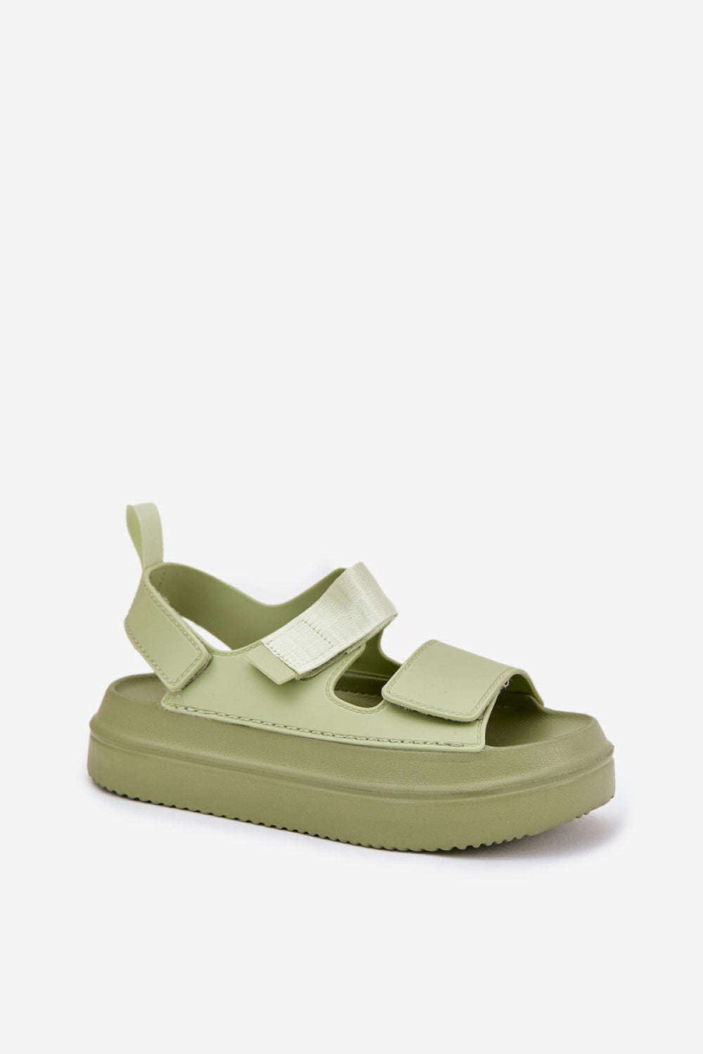 Step In Style Nitepira Green Faux Leather Platform Sandals - view 2