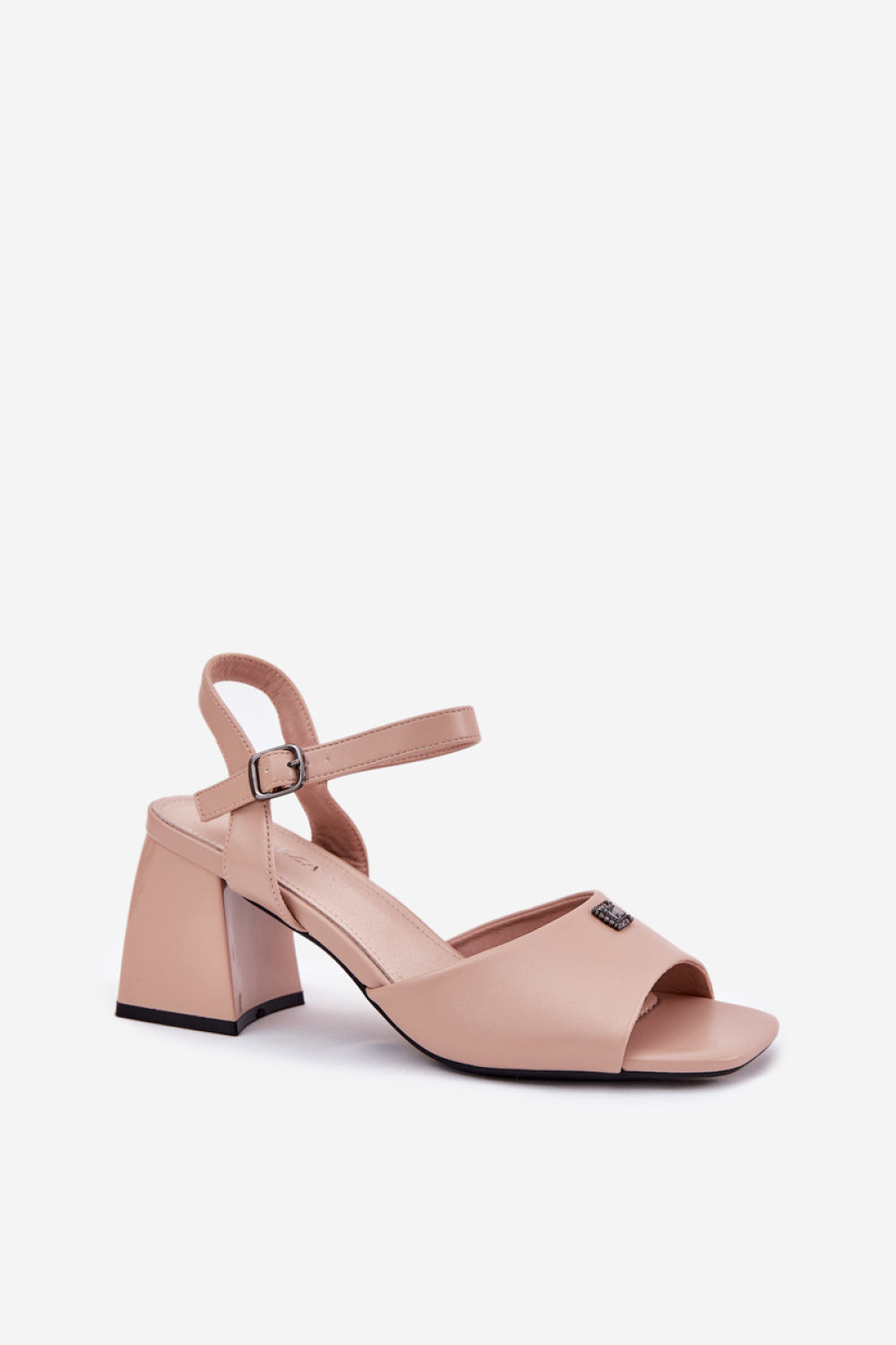Step In Style Vinceza Beige Faux Leather Heeled Sandals - view 2