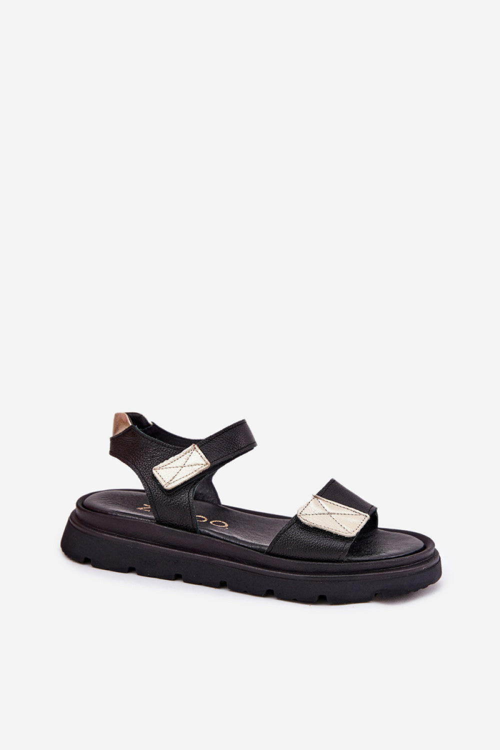 Step In Style Zazoo Black Leather Platform Sandals - view 2