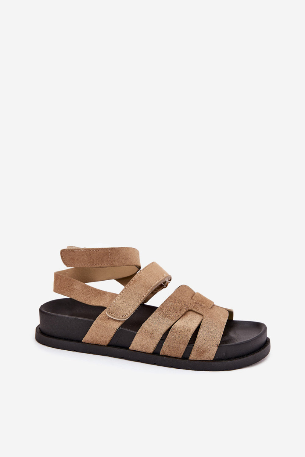 Step In Style Valpera Dark Beige Faux Suede Platform Sandals - view 2