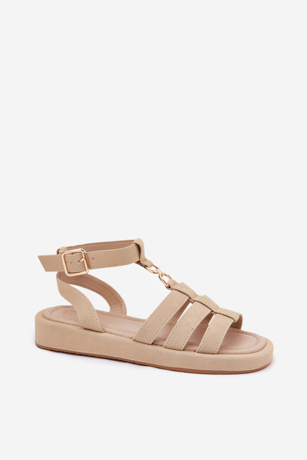 Step In Style Kartia Beige Faux Suede Platform Sandals - view 2