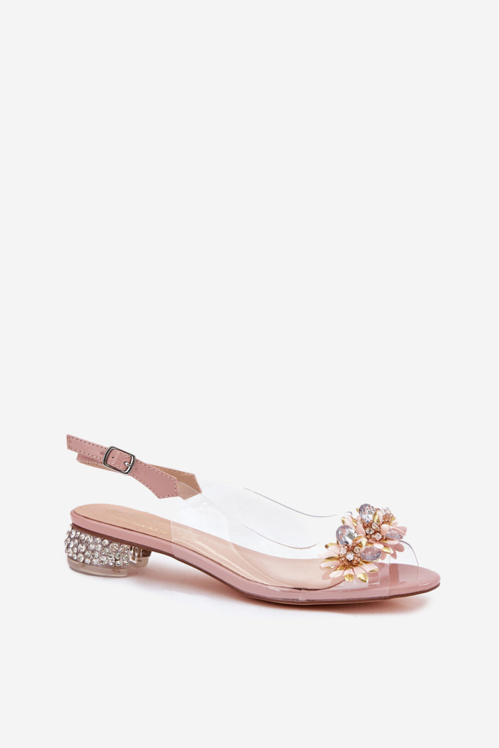 Step In Style Pink Heeled Sandals - view 2