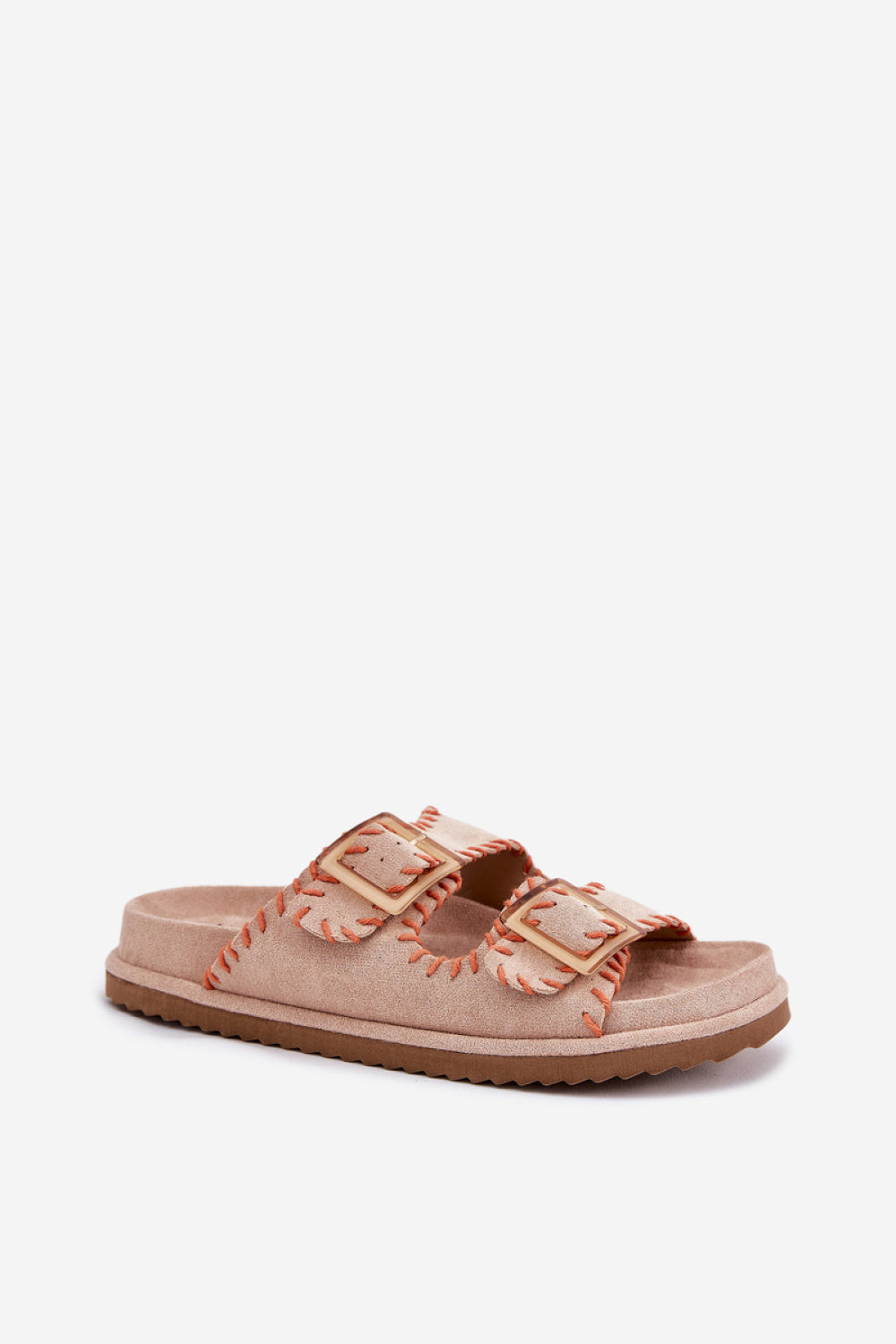 Step In Style Visley Beige Faux Suede Flip Flops - view 2