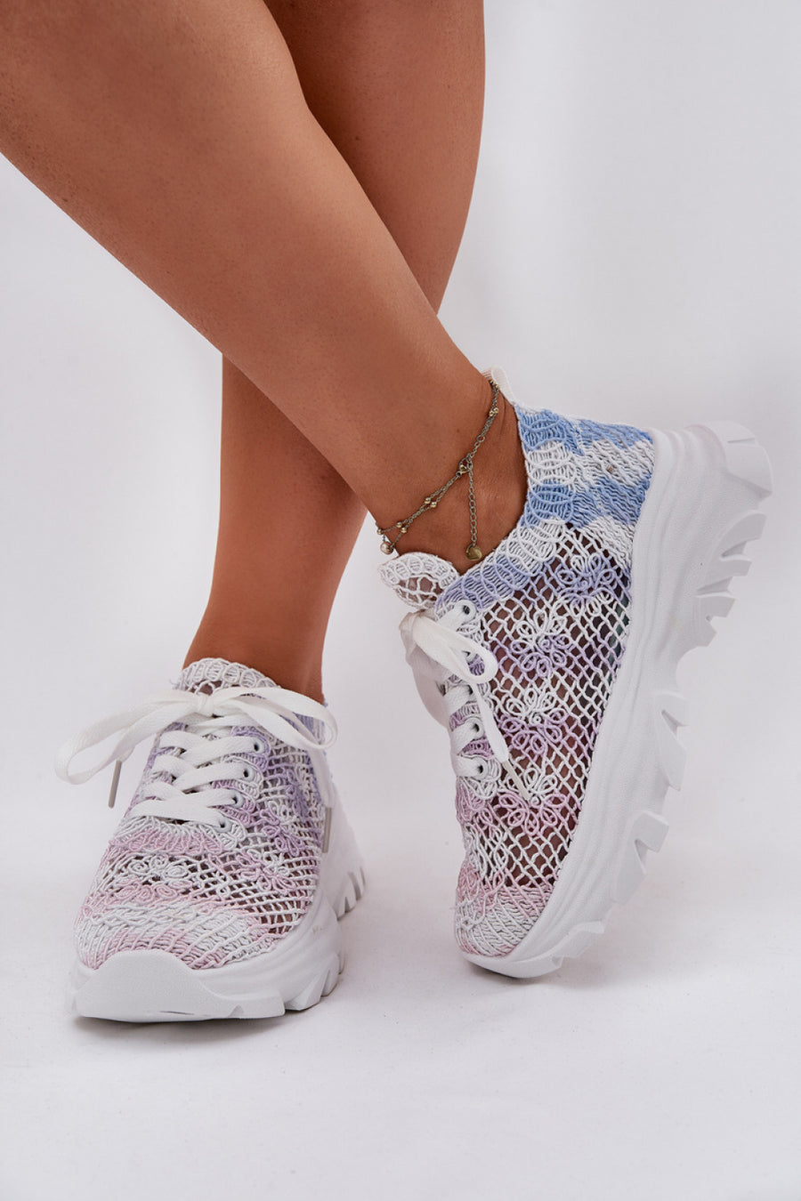 Step In Style Multicolour Mesh Trainers
