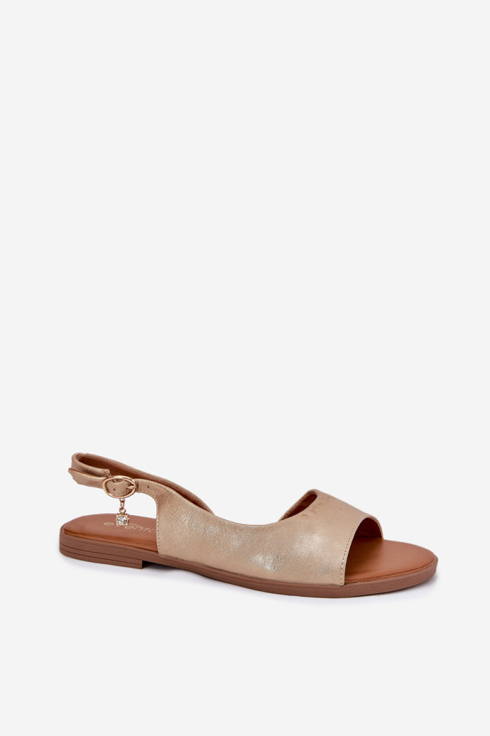 Step In Style Weanise Gold Faux Leather Flat Sandals - view 2