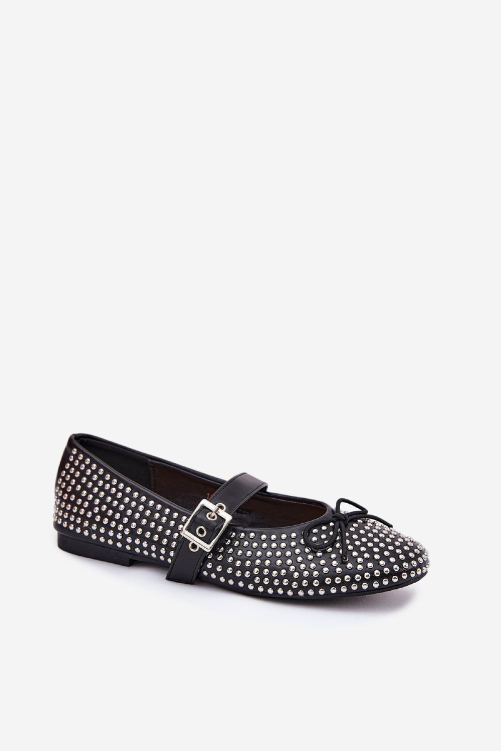 Step In Style Zdivisa Black Faux Leather Ballet Flats - view 2