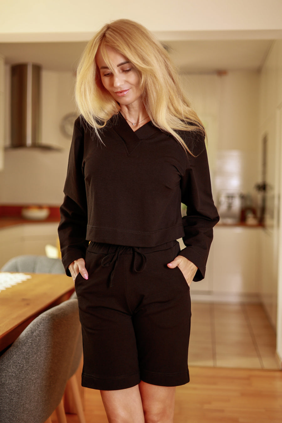 Mirale Diego Black Cotton Co-Ord Set