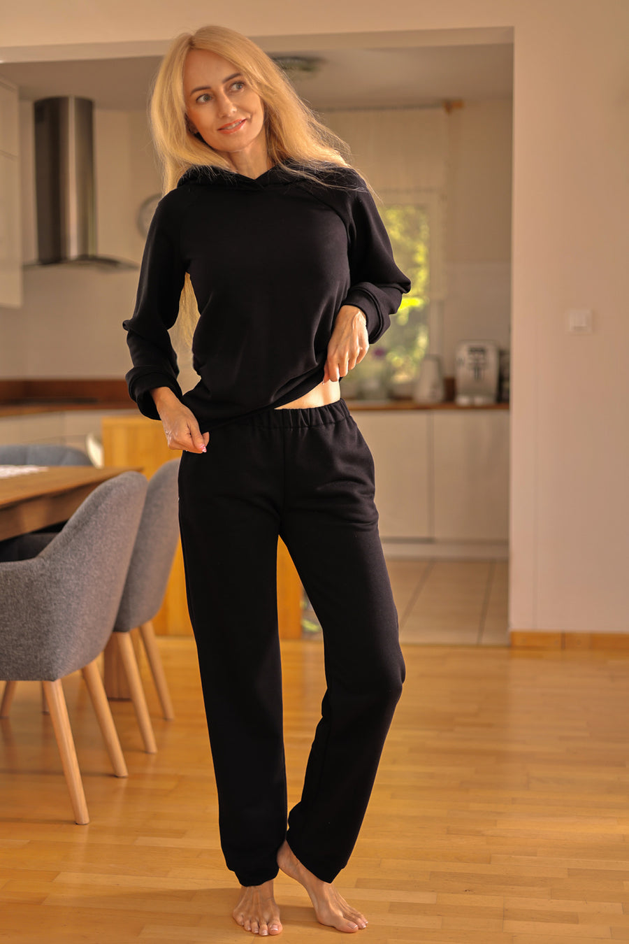 Mirale Brav Black Cotton Co-Ord Set