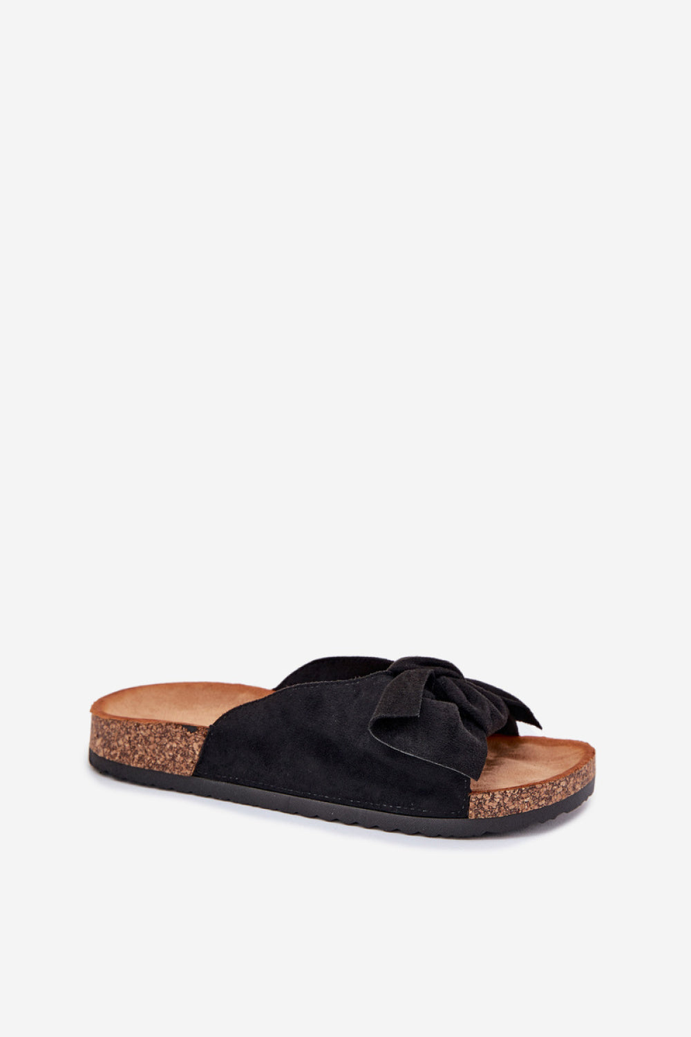 Step In Style Seressa Black Faux Suede Flip Flops - view 2