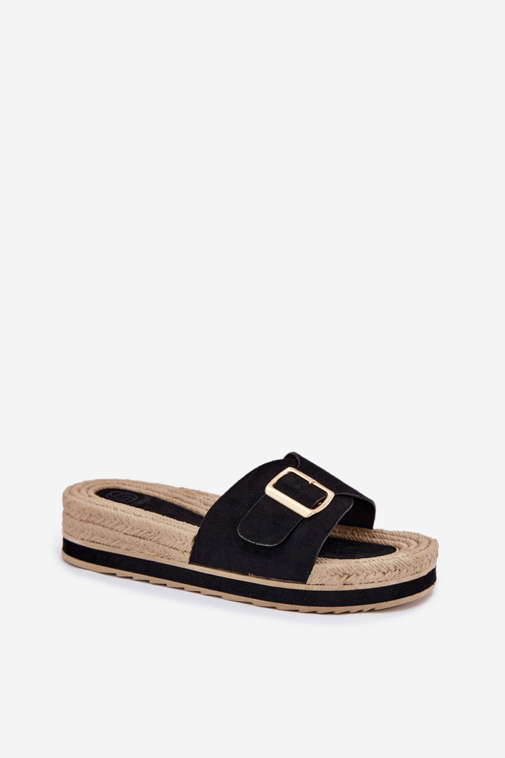 Step In Style Selira Black Faux Suede Platform Sandals - view 2