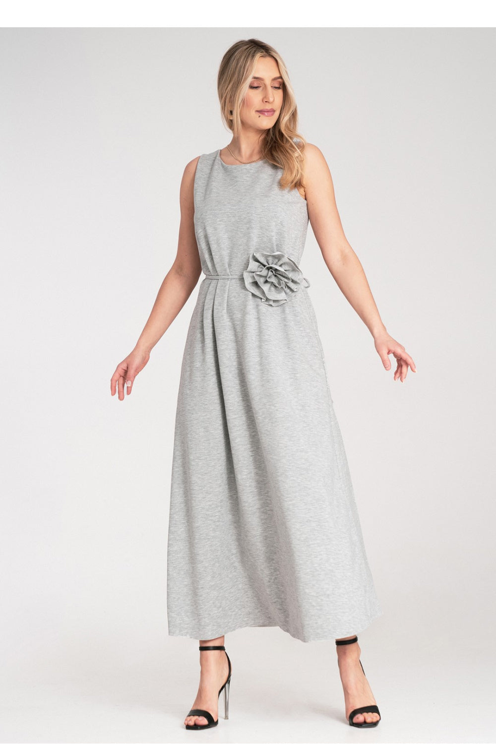 Figl Grey Maxi Flared Dress - view 4