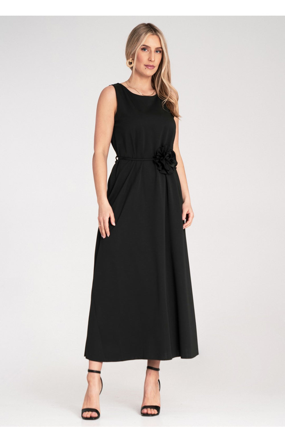 Figl Black Straight Maxi Flared Dress - view 4