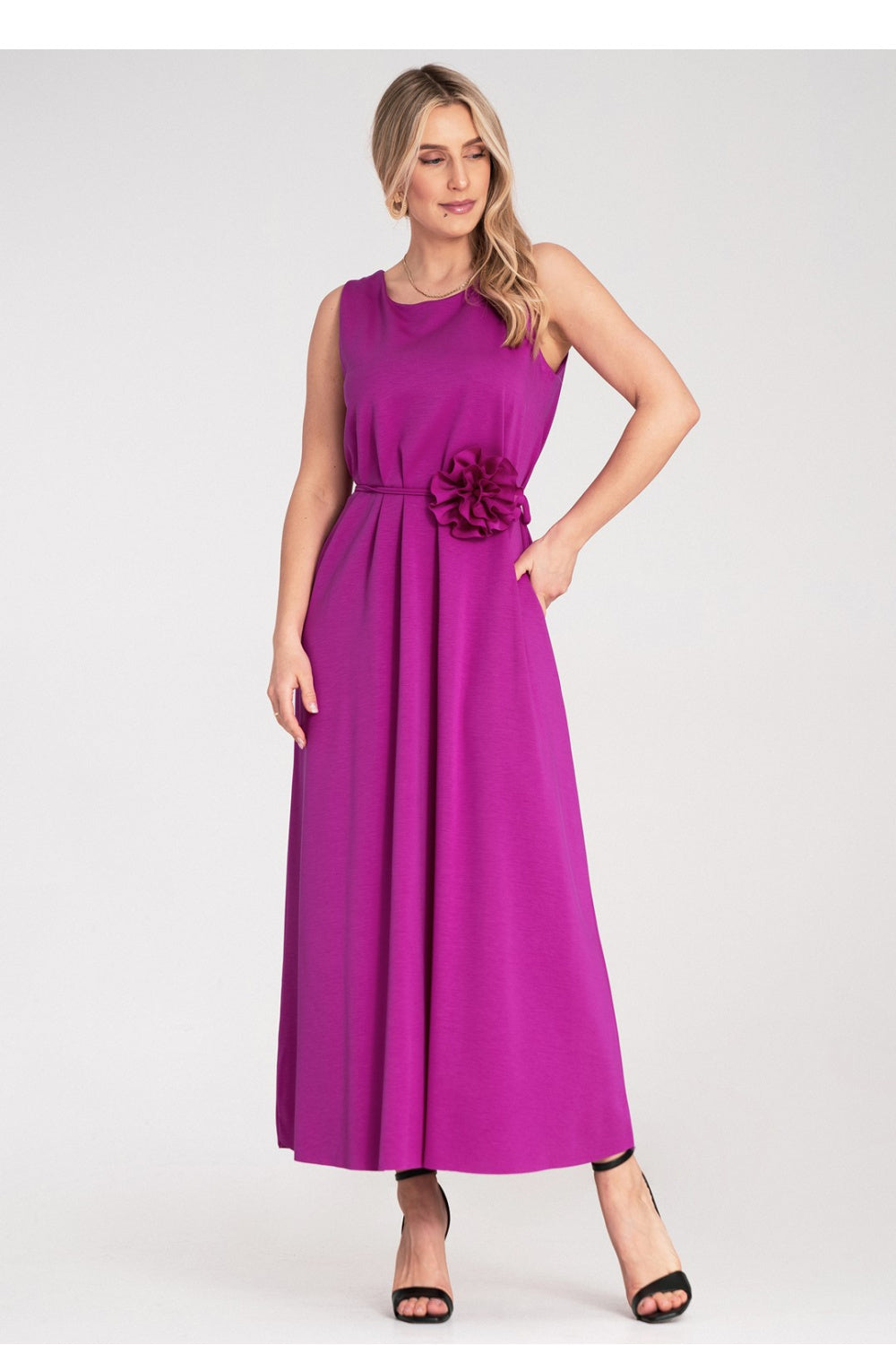 Figl Fuchsia Maxi Knitted Dress