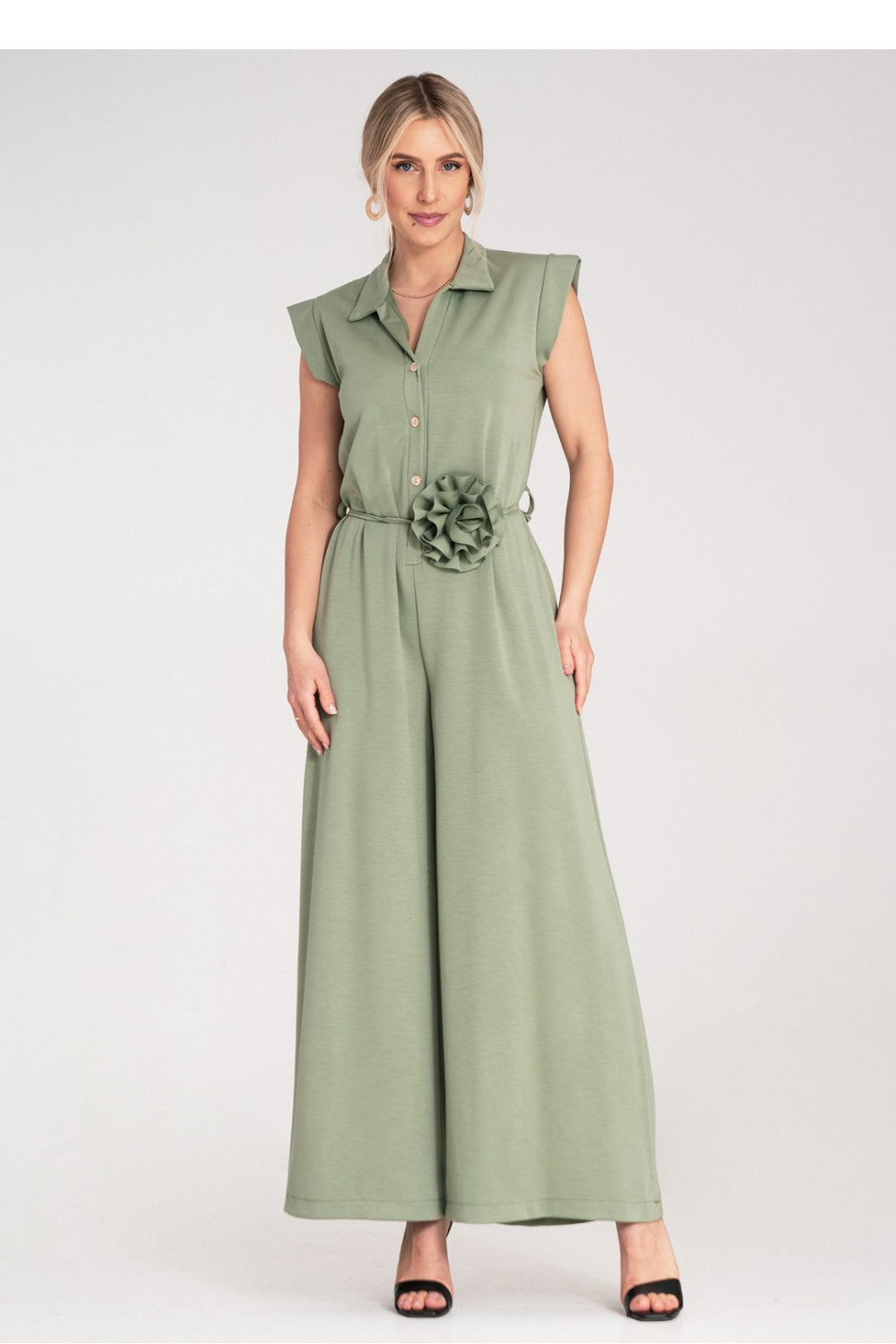 Figl Green Collared Jumpsuit - view 2
