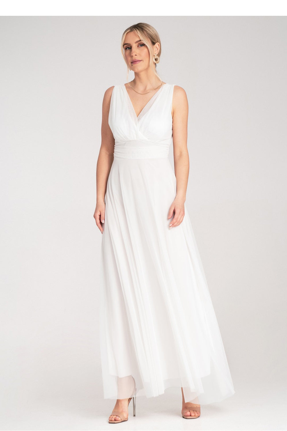 Figl White Maxi Wrap Cocktail Dress - view 2