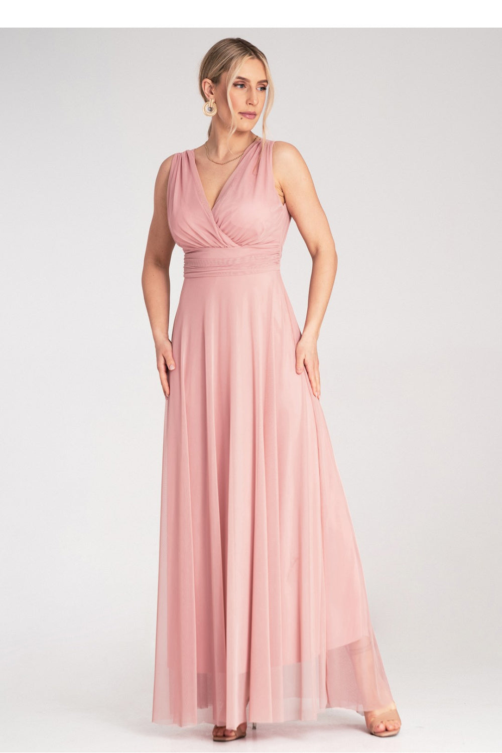 Figl Pink Maxi Wrap Cocktail Dress - view 2