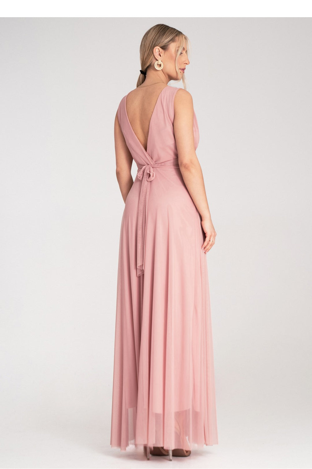 Figl Pink Maxi Wrap Cocktail Dress - view 3