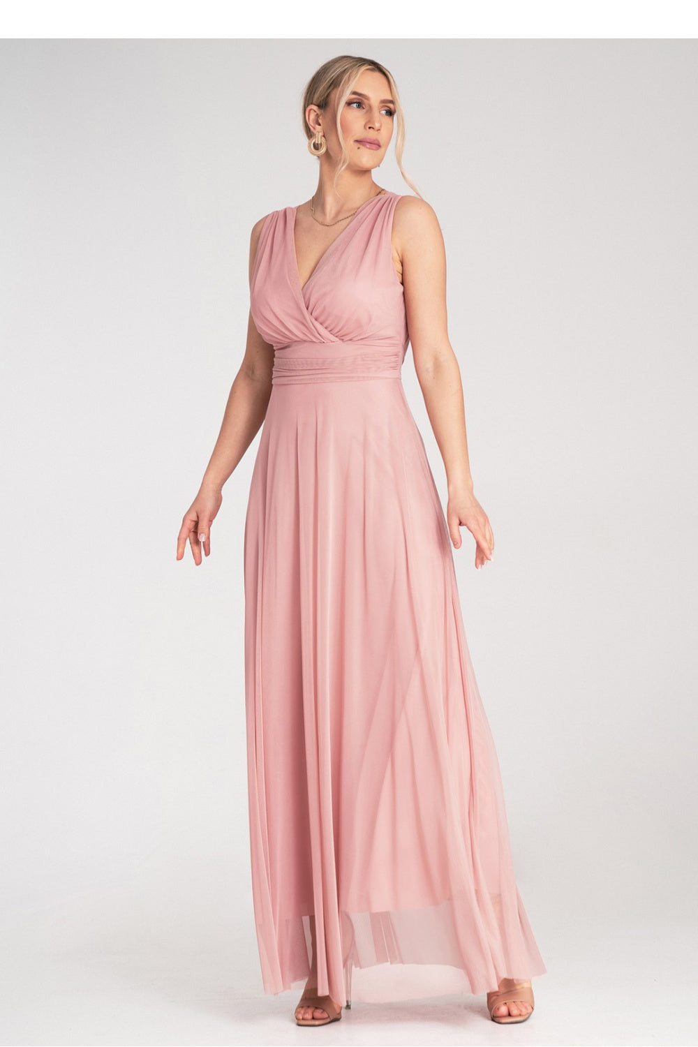 Figl Pink Maxi Wrap Cocktail Dress - view 4