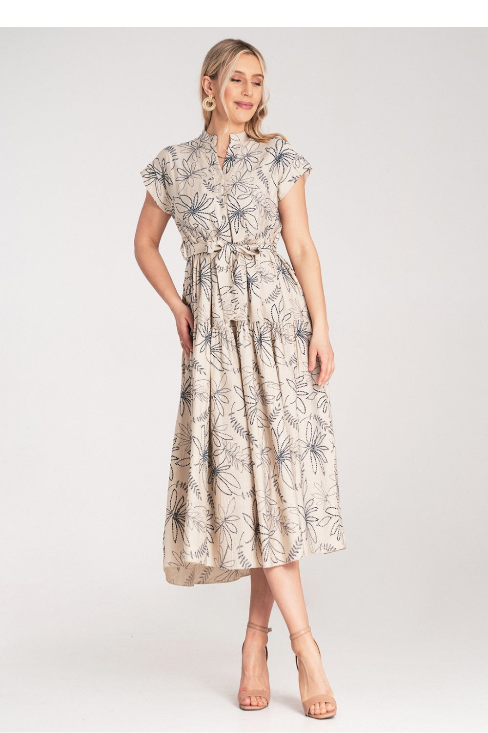 Figl Beige Midi Floral Dress - view 2