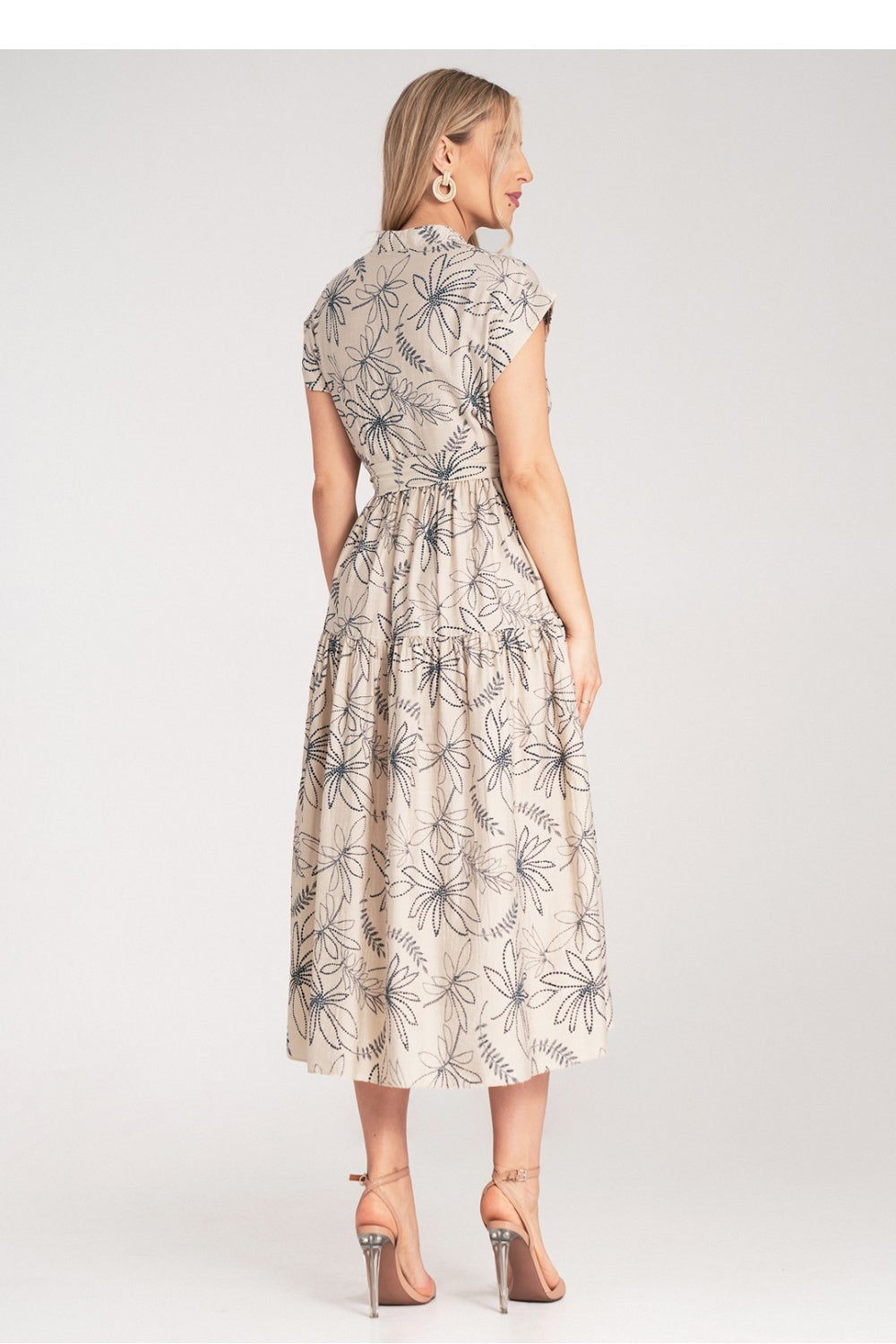 Figl Beige Midi Floral Dress - view 3
