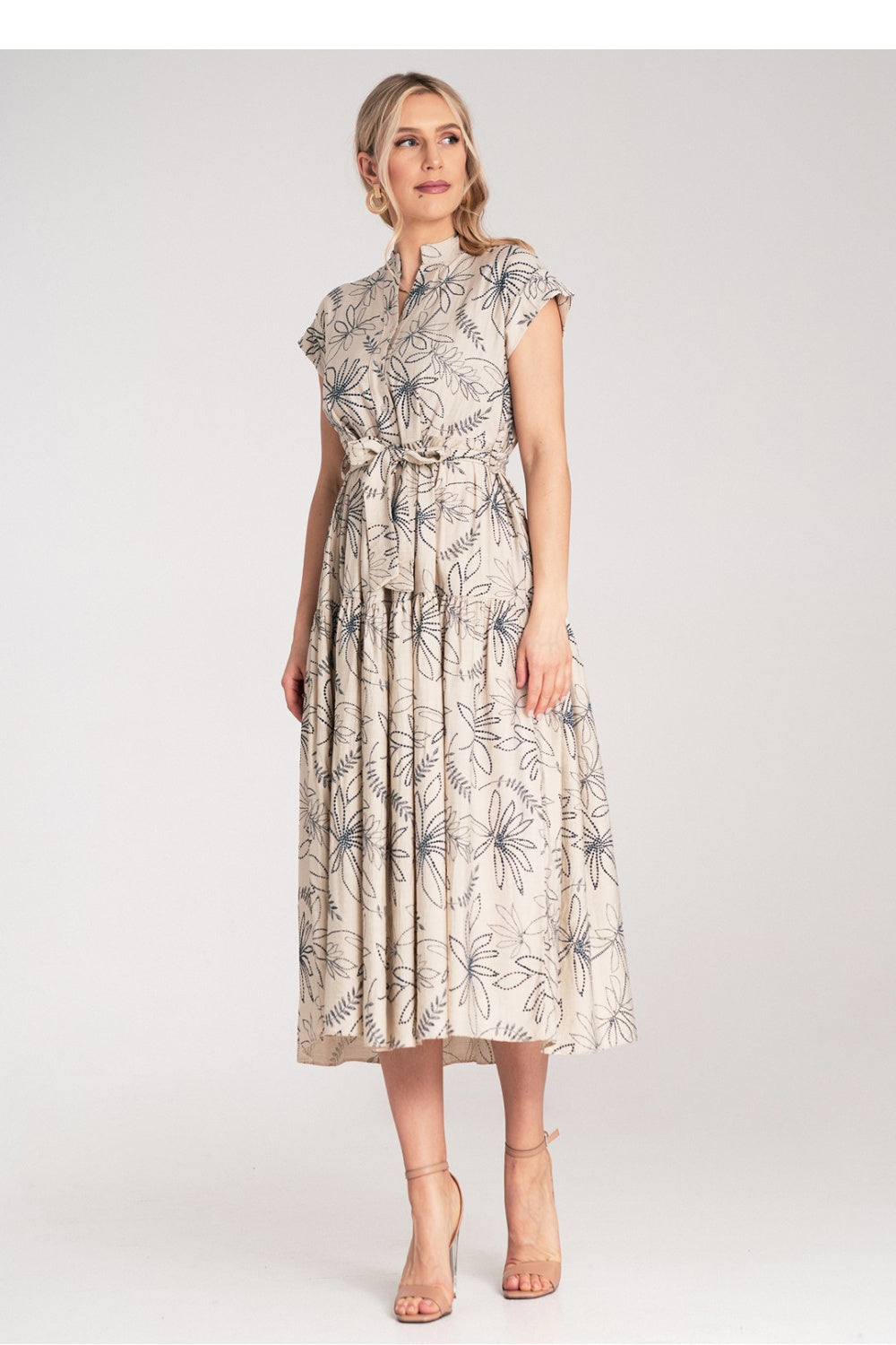 Figl Beige Midi Floral Dress - view 4