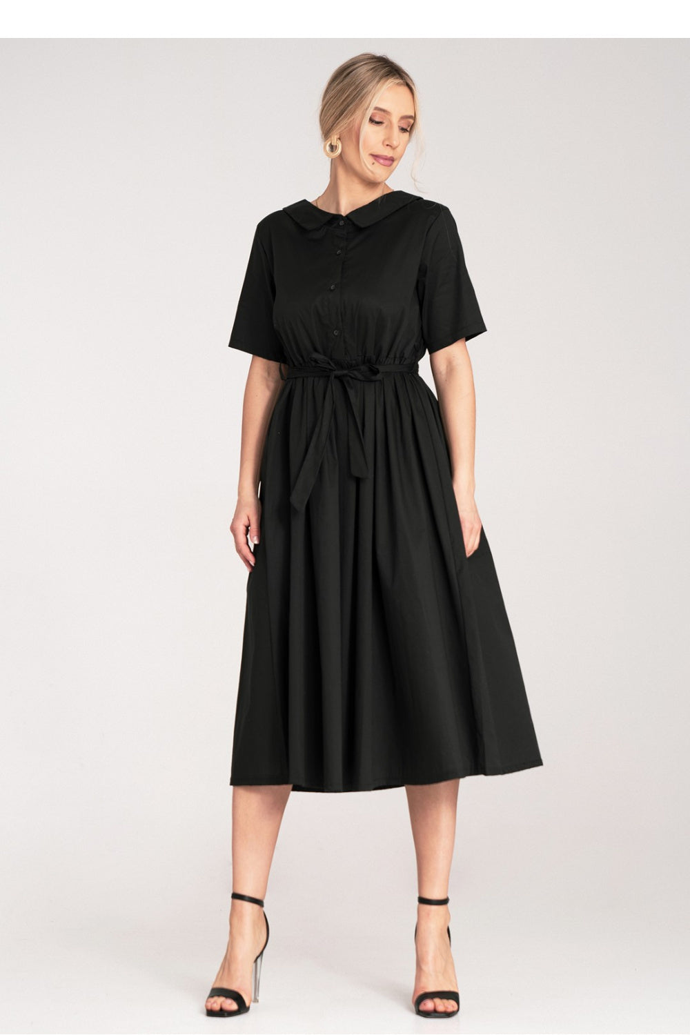 Figl Black Midi A-Line Dress