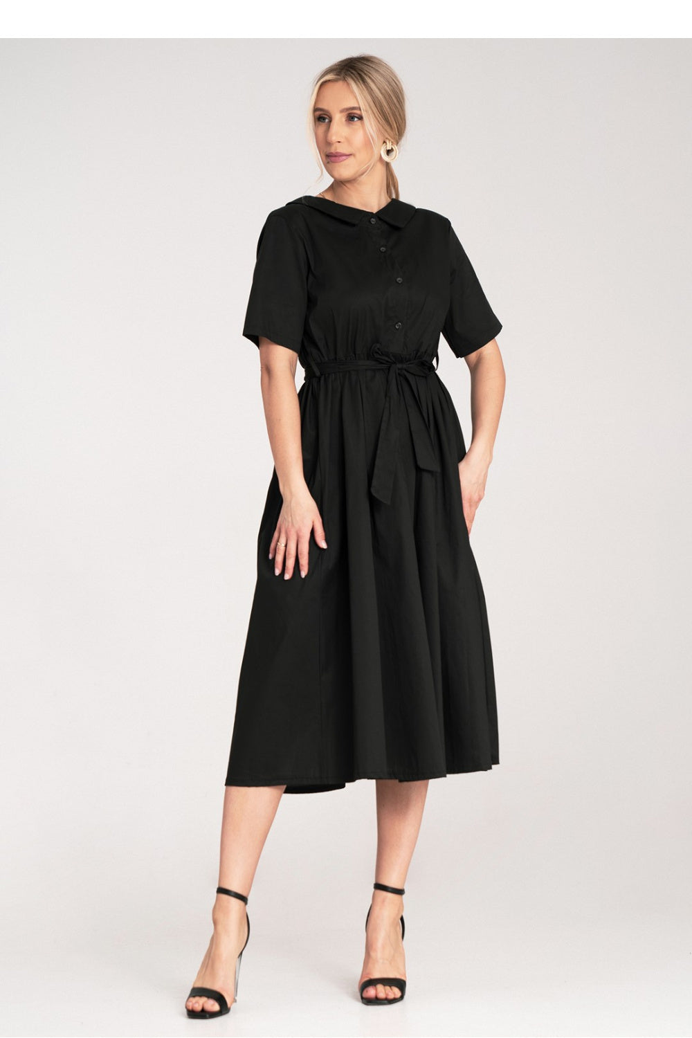 Figl Black Midi A-Line Dress - view 4