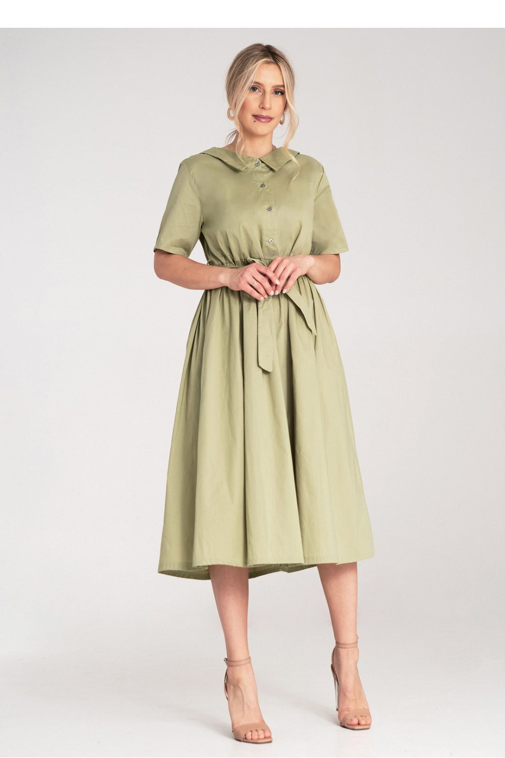 Figl Green Midi A-Line Dress - view 4